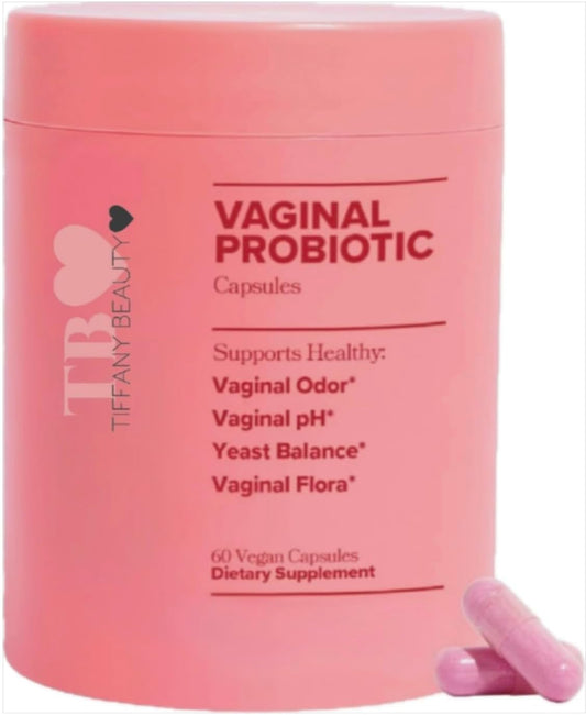 Women's Vaginal Probiotic Supplement with Prebiotics & Lactobacillus Blend - Promotes pH Balance & Healthy Vaginal Flora - 60 Capsules