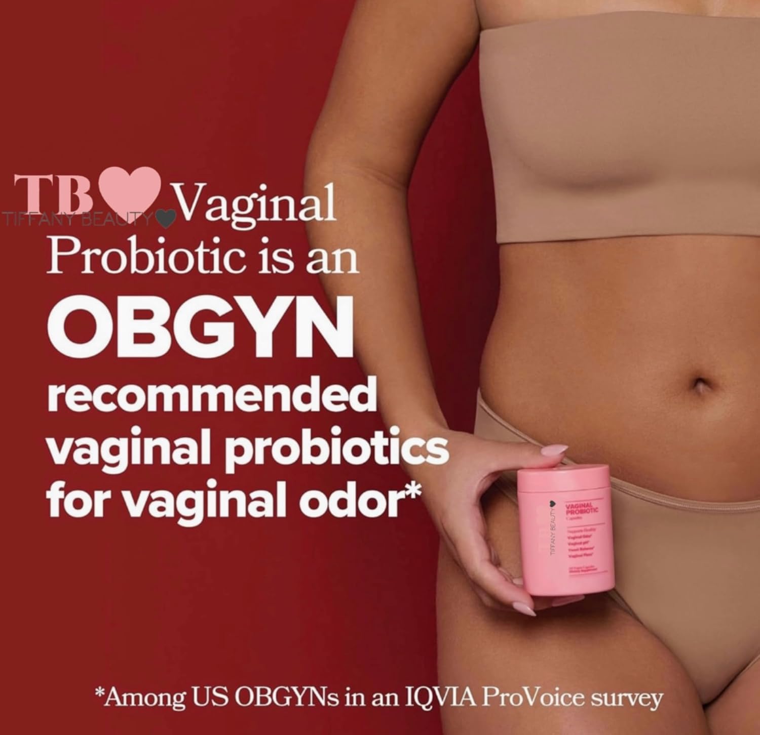 Women's Vaginal Probiotic Supplement with Prebiotics & Lactobacillus Blend - Promotes pH Balance & Healthy Vaginal Flora - 60 Capsules