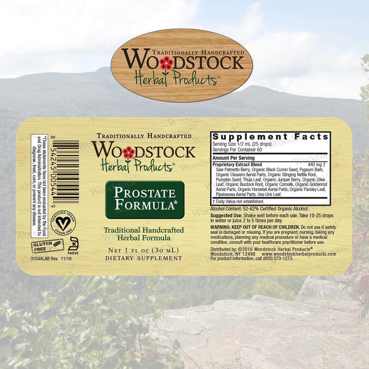 Woodstock Herbal Products Prostate Formula, 1 Fluid Ounce