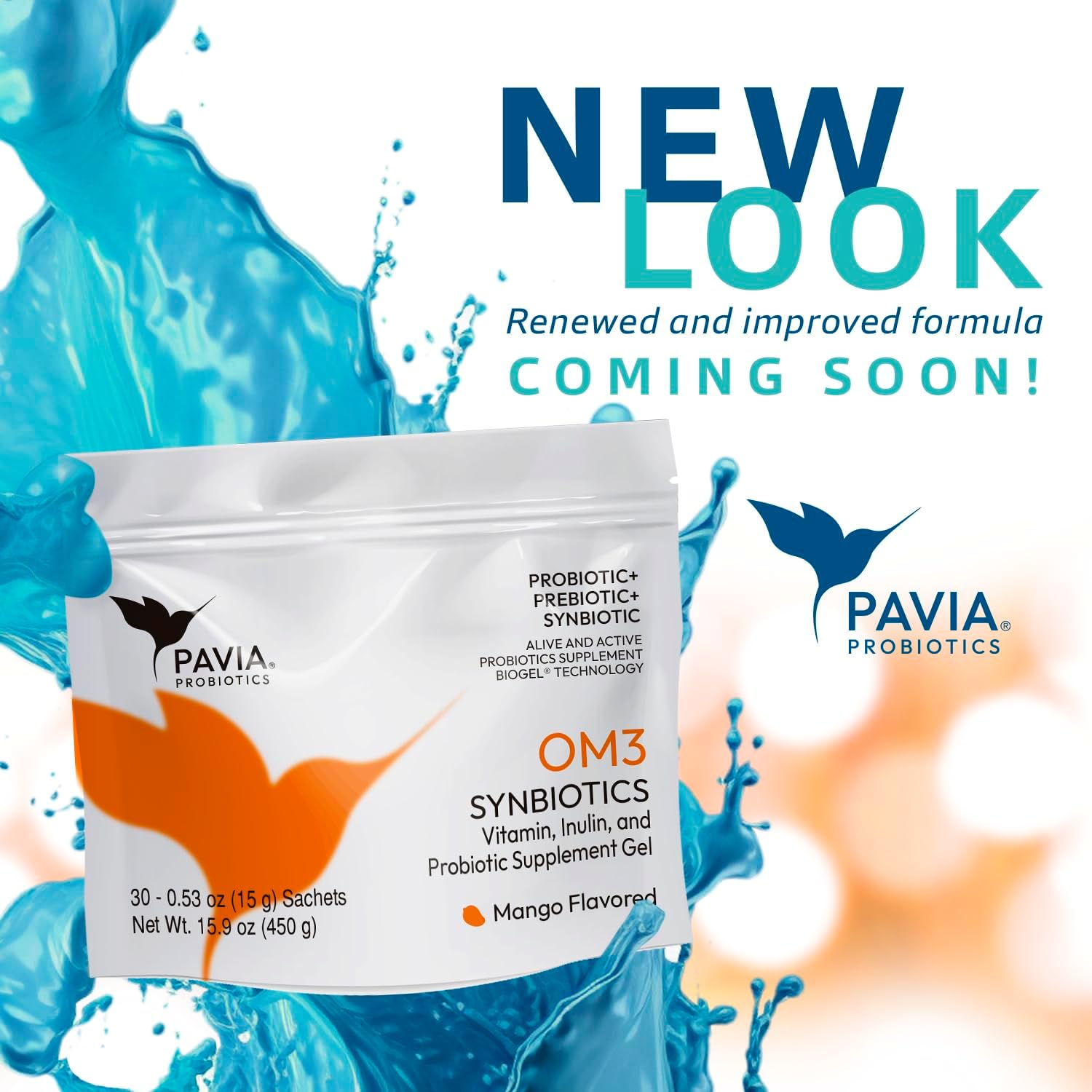 XAVIAX Probiotic Gel with Omega 3 Mango Flavor - Immune Support Supplement for Better Concentration & Memory - 30 Envelopes