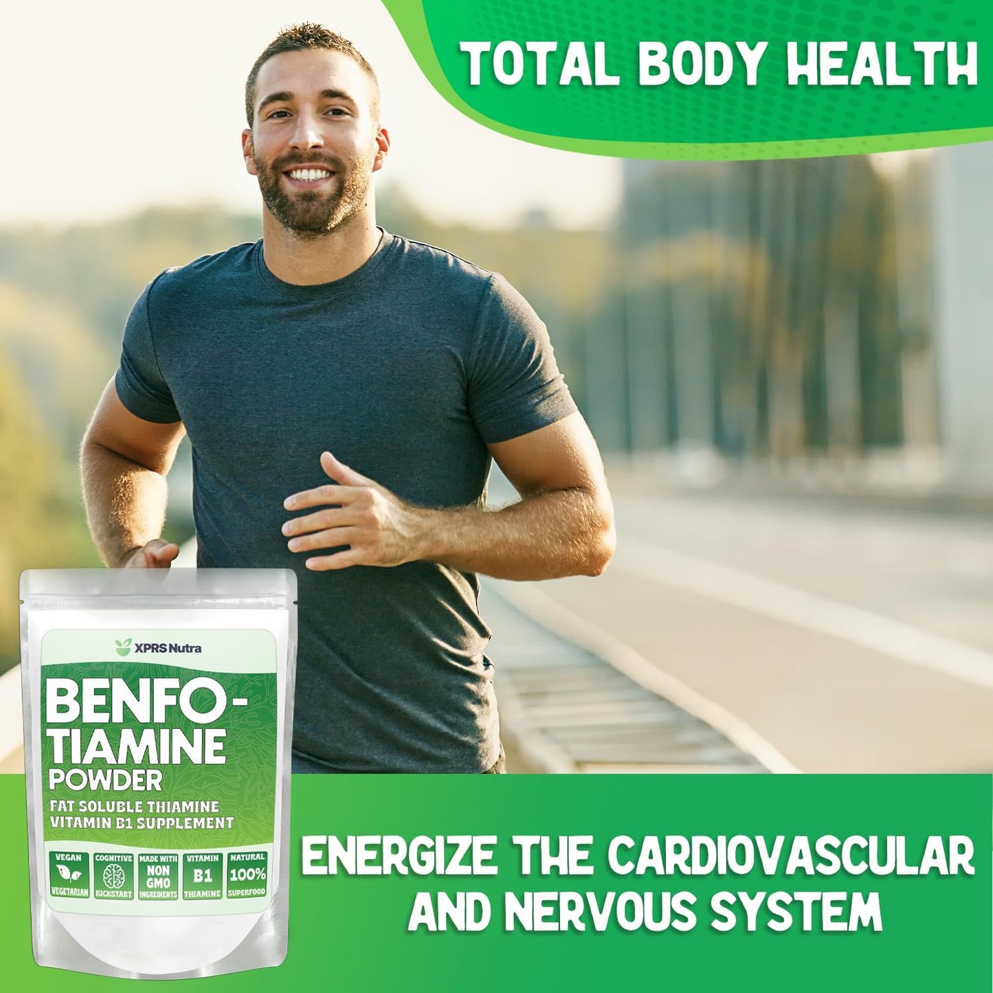 XPRS Nutra Benfotiamine (Thiamine) - Enhanced Fat-Soluble Vitamin B1 for Cognitive and Heart Health - Vegan-Friendly Liquid Supplement (2 oz)