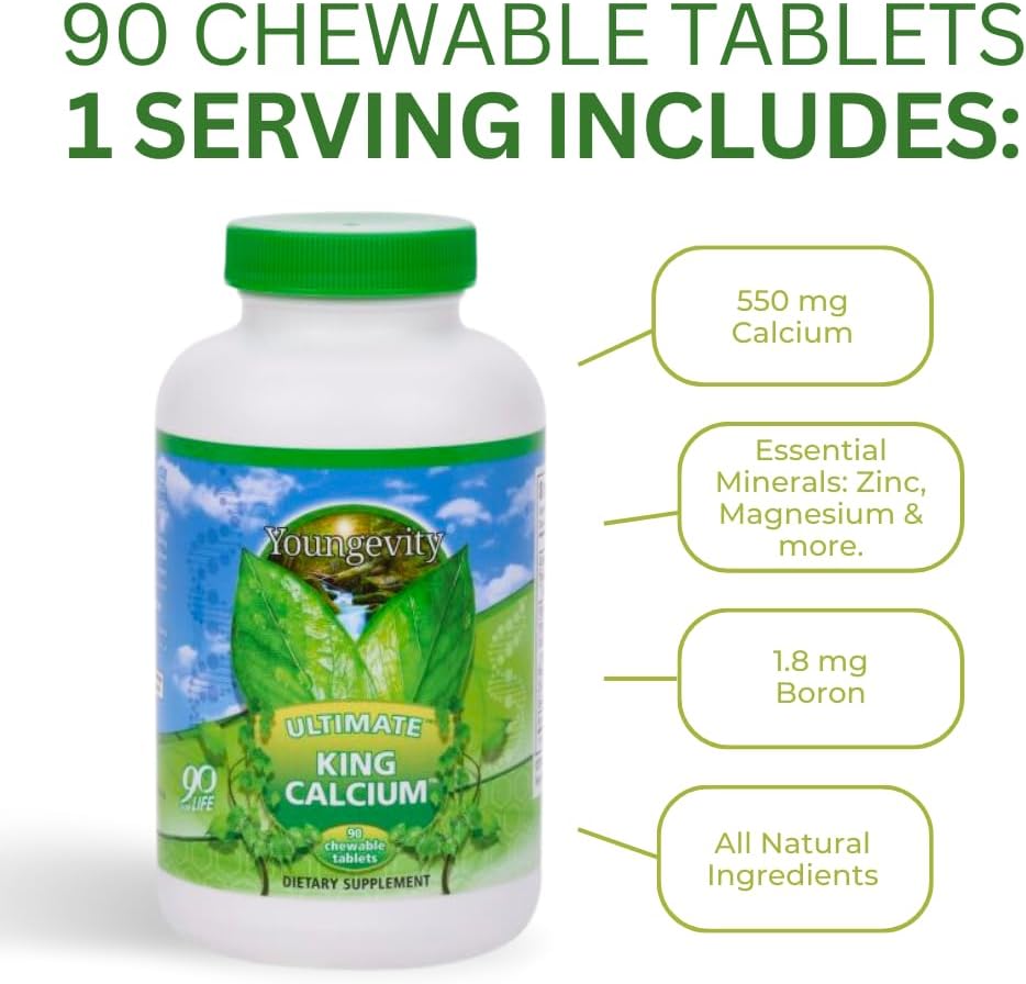 Youngevity Ultimate King Calcium Supplement - Boost Bone Health and Strength with Essential Nutrients