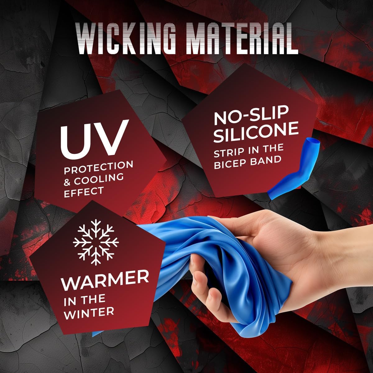 Youth & Adult Baseball Arm Sleeve for Football, Basketball, Cycling, Tennis - 1 Pair by Bucwild Sports