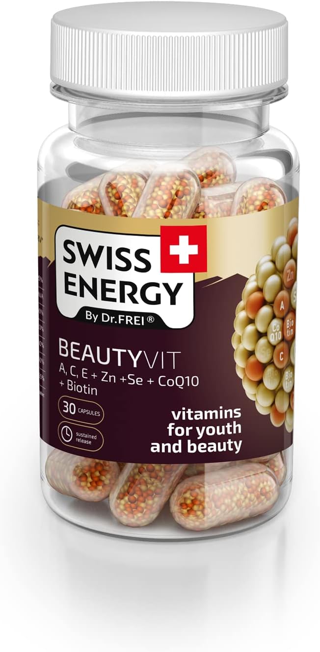 Youthful Beauty Complex with Vitamins A, C, E, Biotin, Zinc, Selenium, CoQ10 - 30 Capsules