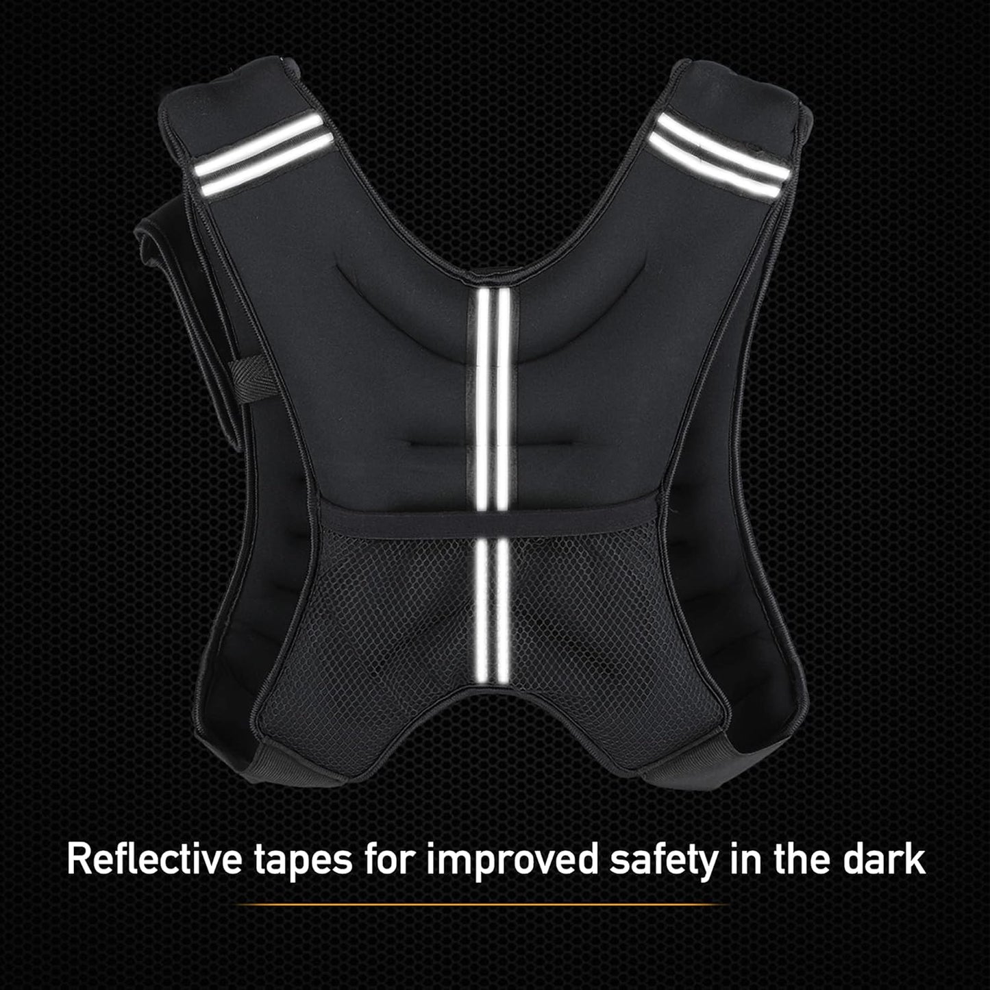 ZELUS Weighted Vest with Reflective Stripe for Strength Training, Running, Fitness & Slimming Formula - 6lb to 30lb Options