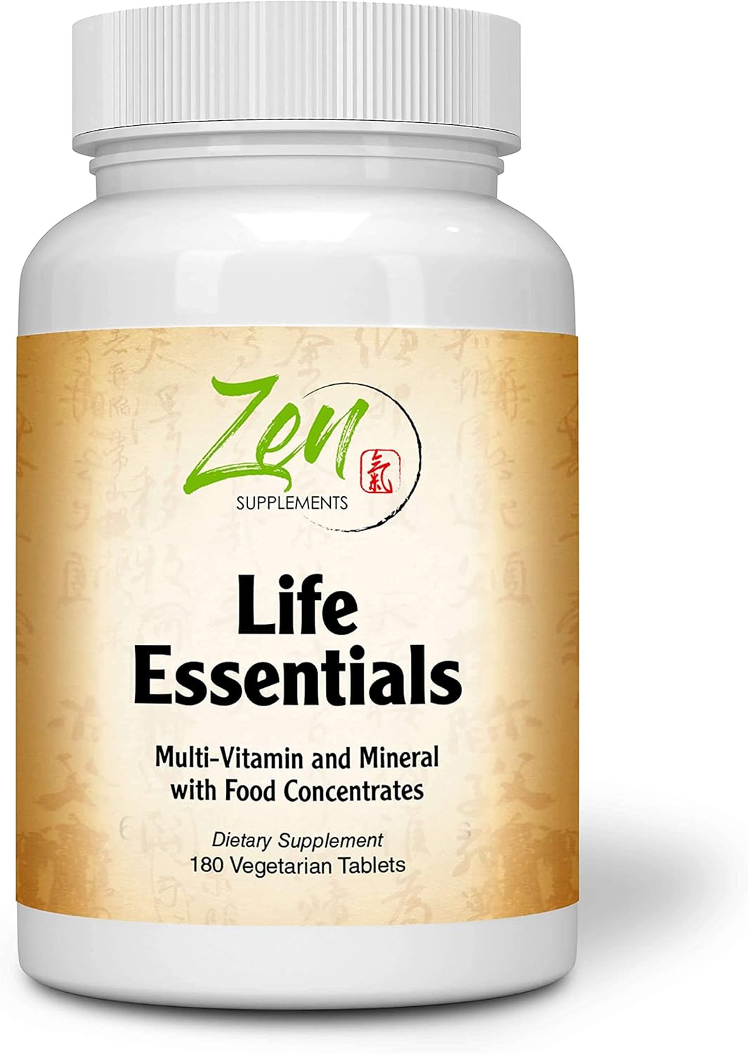 Zen Supplements Whole Food Life Essentials Multivitamin - Full-Spectrum Minerals, Super Food Nutrients, PhytoAlgae, Greens Blend - Arthritis Pain Relief, Energy Boost - 180 Tablets