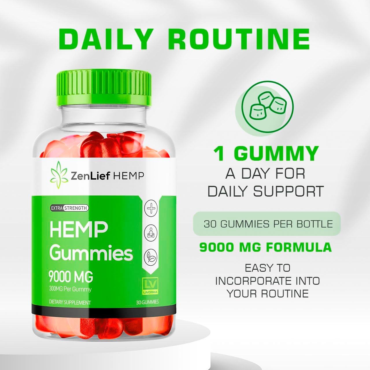 Zenlief metabolism booster Gummies 300MG - 90 Gummies (3 Pack) for 3 Months - Official Formula Advanced metabolism booster Gummy Formula