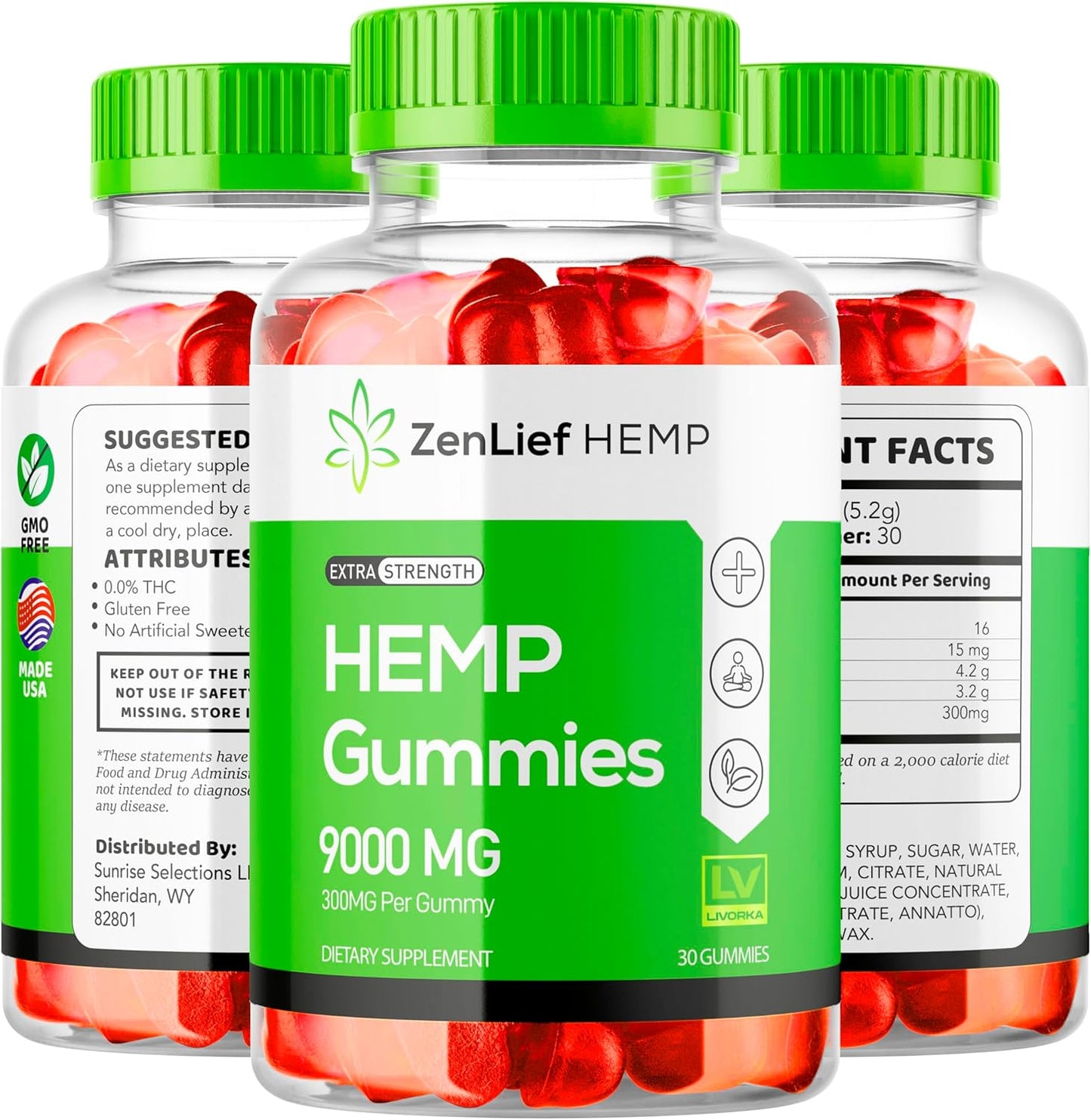 Zenlief metabolism booster Gummies 300MG - 90 Gummies (3 Pack) for 3 Months - Official Formula Advanced metabolism booster Gummy Formula