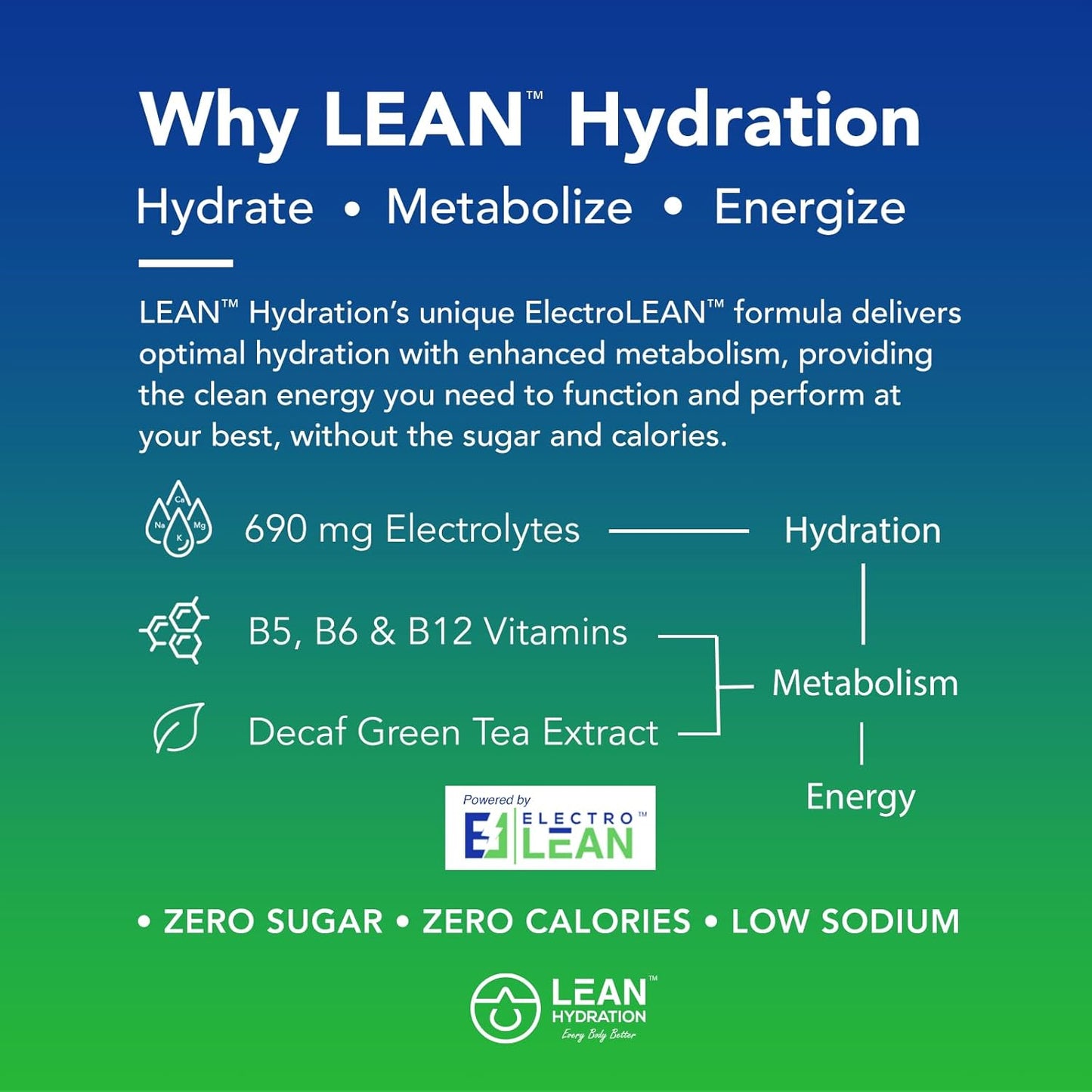 Zero Calorie Lean Hydration Electrolyte Drink Mix Packets with Vitamins & Minerals - Pineapple Mango Flavor - 16 ct