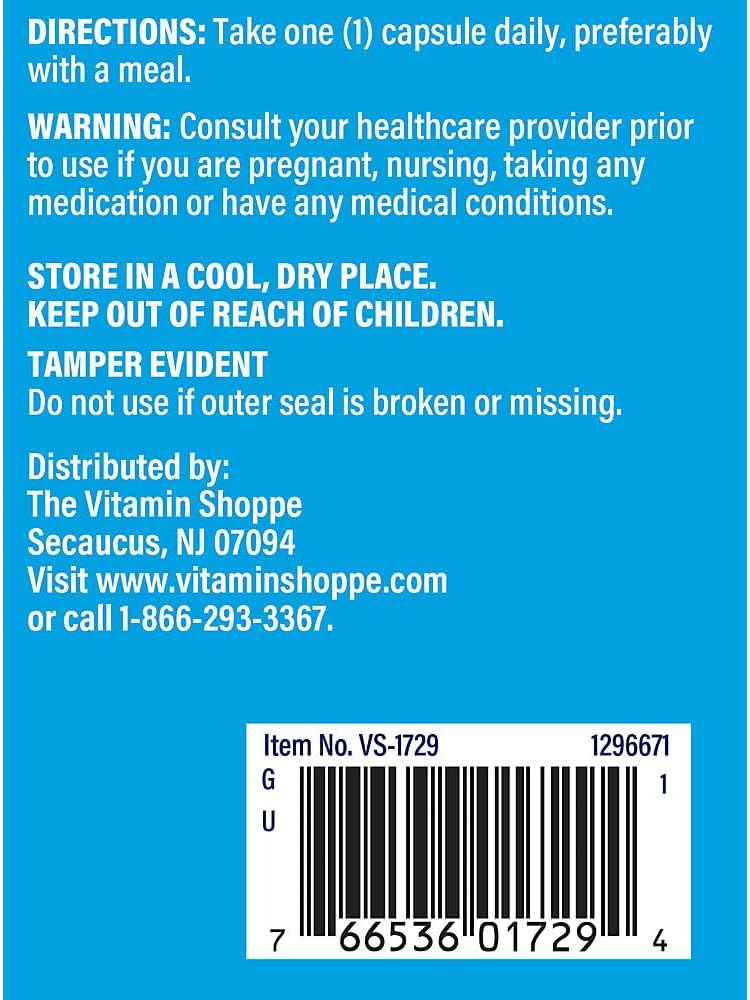 Zinc 50mg per Serving - 300 Capsules by The Vitamin Shoppe