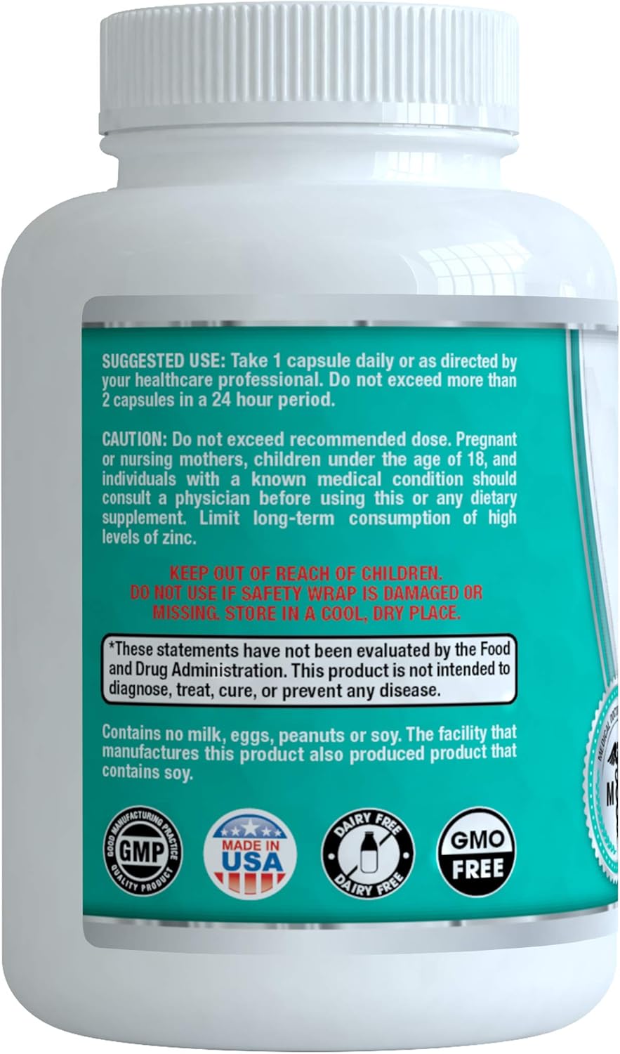 Zinc Citrate 30mg Supplement for Immune Support - Safe Vitamin Alternative for Adults and Kids - Boost Immunity with Vita Miracle