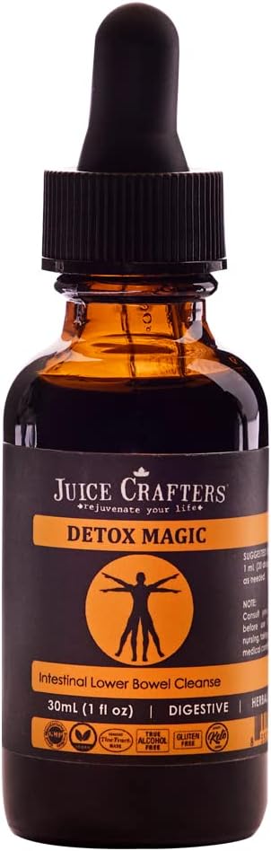 1 Fl Oz. Black Walnut Hull Tincture Drop - Intestinal Lower Bowel Aid - Herbal Cleanse Blend with Wormwood - Juice Crafters