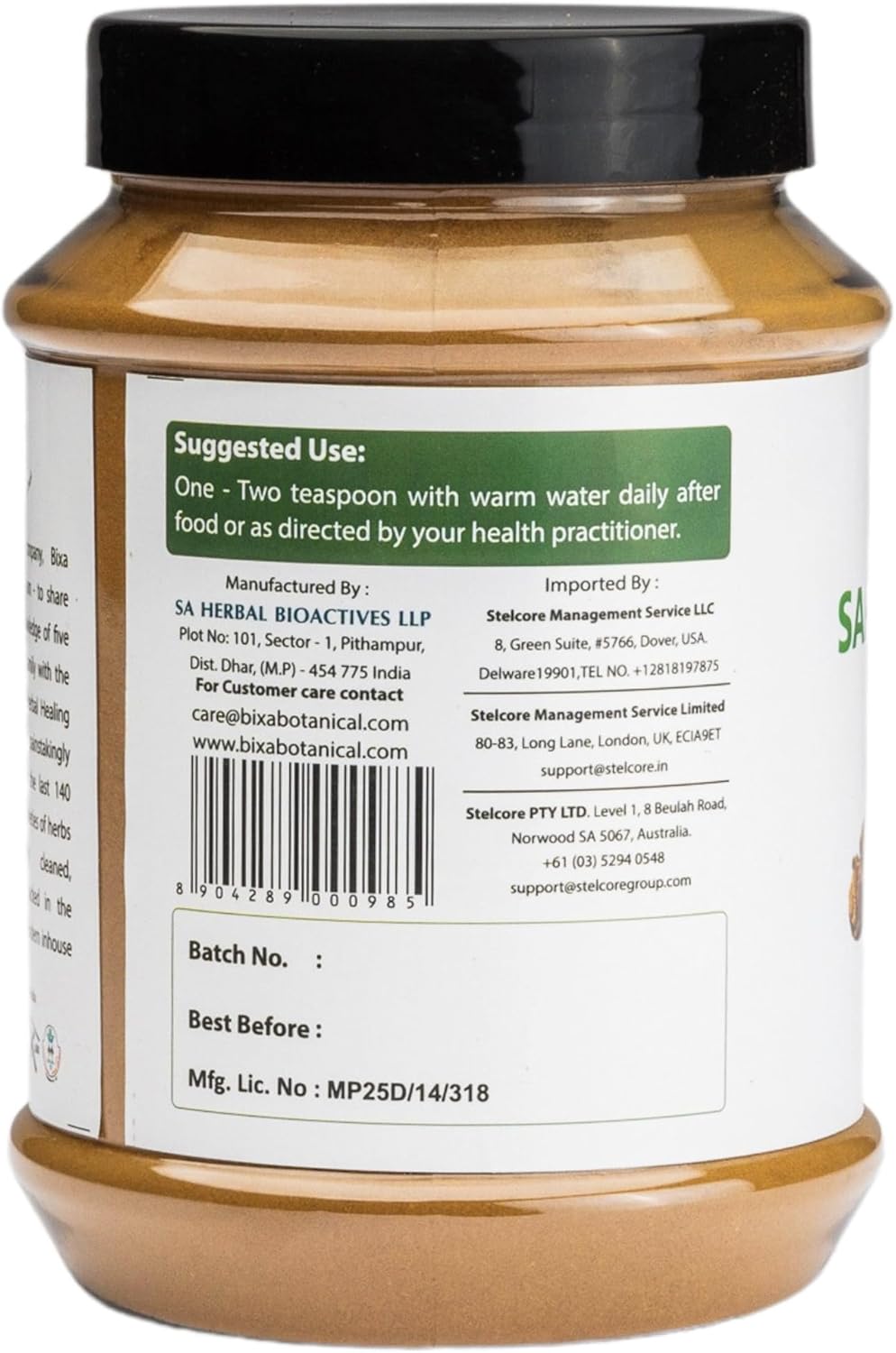1 lb Bixa Botanical Sarsaparilla Root Powder - Hemidesmus Indicus Anantmool - Ayurvedic Herbal Supplement - Gluten Free, Non-GMO, Vegan - 100% Pure