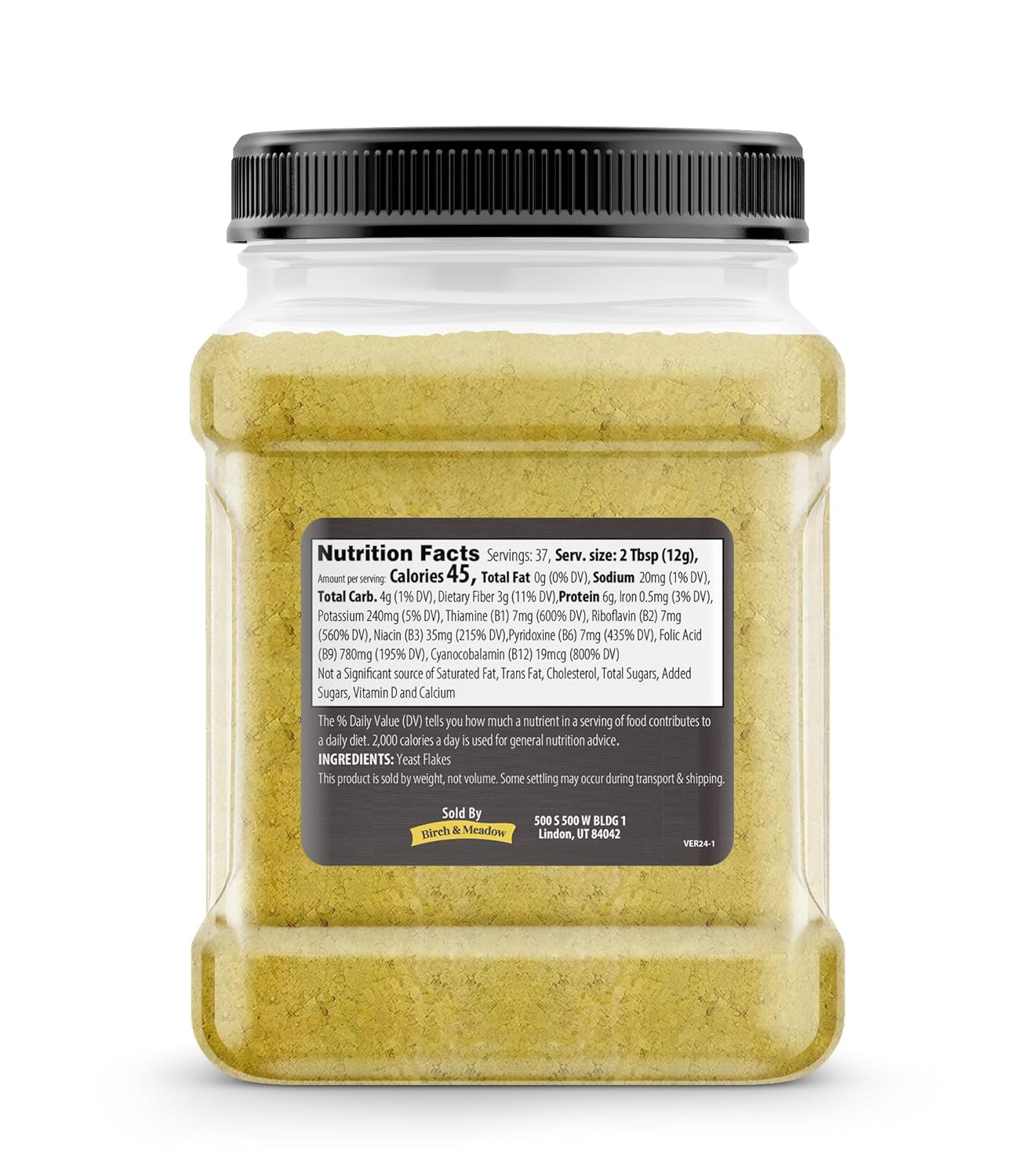 1 lb of Birch & Meadow Nutritional Yeast - Perfect for Popcorn and More