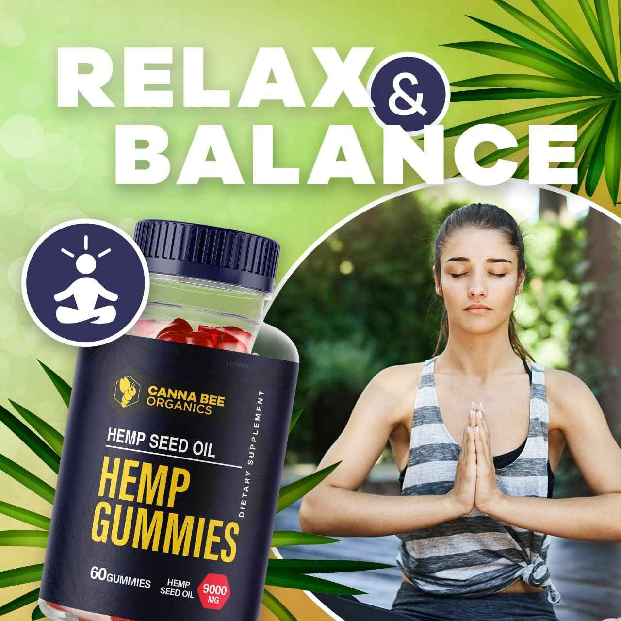 1 Pack - Canna Bee Gummies - Canna Bee Organics 30 Gummies for 1 Month, CannaBee metabolism booster Gummies, Canna Bee metabolism booster 9000 MG Per Bottle, Canna Gummies, Canna metabolism booster Gummies