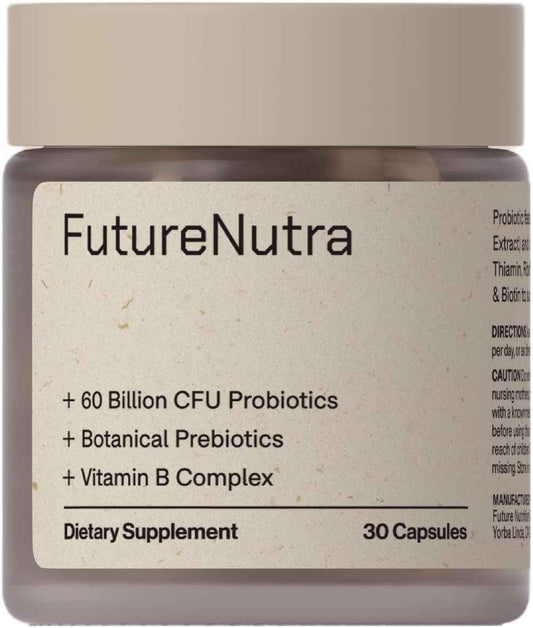 10 Advanced Strains, Prebiotics, and B Vitamins for Total Digestive & Immune Health, Supports Occasional Constipation, Bloating, Diarrhea - 30 Count/Bottle