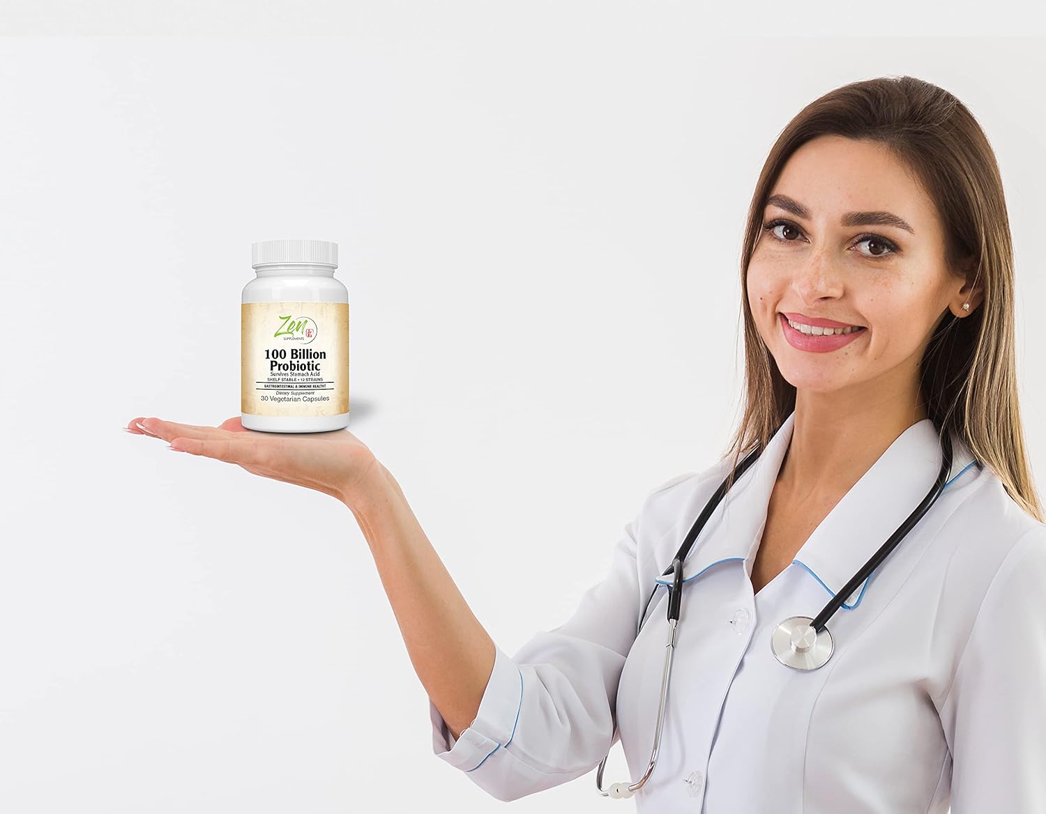 100 Billion Probiotic CFU with 12 Strains - Sustained Release Technology, Shelf Stable - Digestive Support & Healthy Intestinal Flora - 30 Vegcaps