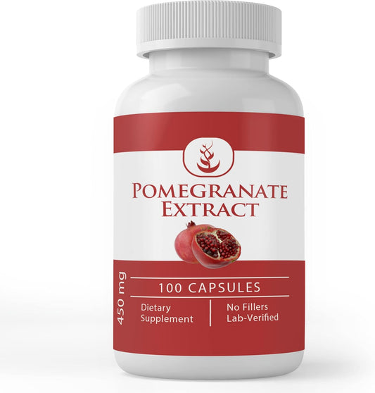 100 Capsules of Lab Verified Pomegranate Extract with Pure Original Ingredients - No Additives or Fillers
