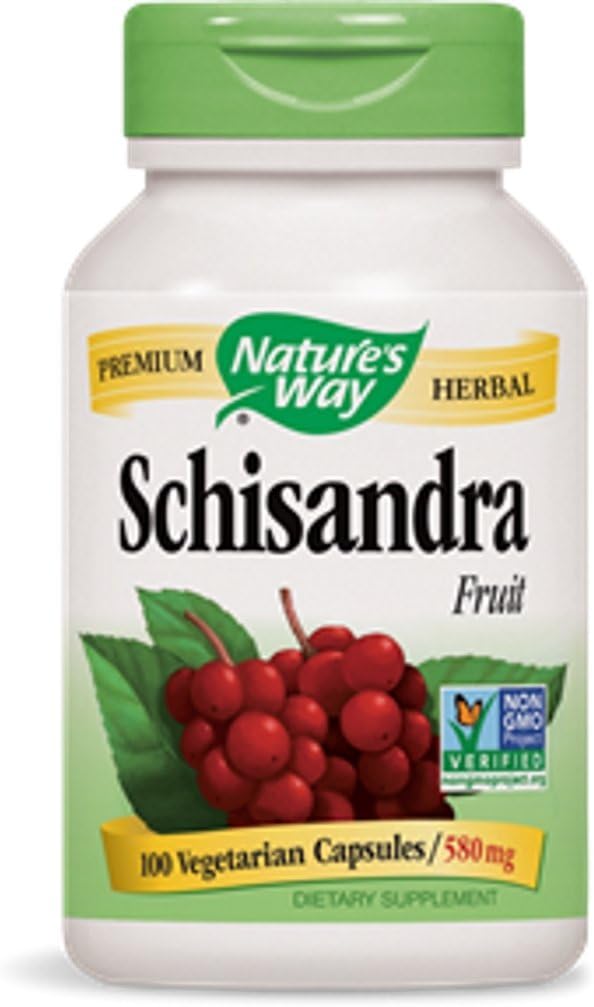 100 Capsules of Nature's Way Schisandra Fruit Supplement for Health and Wellness
