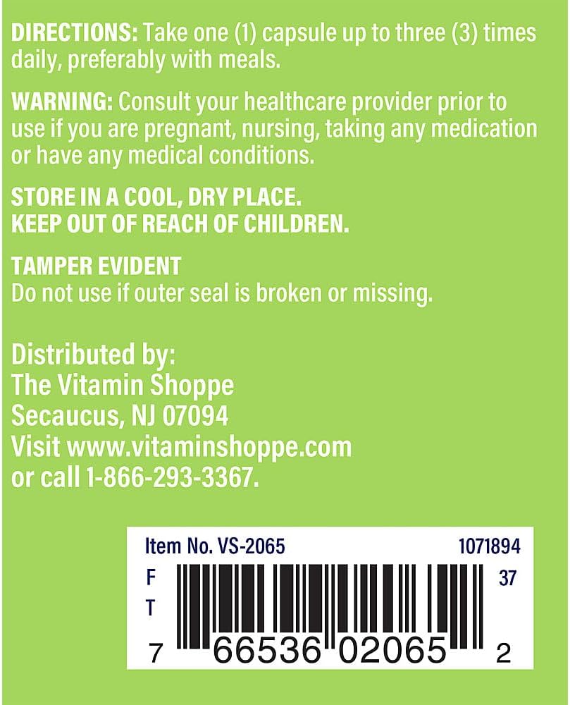 100 Capsules of Vitamin Shoppe Ginger Root 550MG Whole Herb Supplement for Digestion & Soothing
