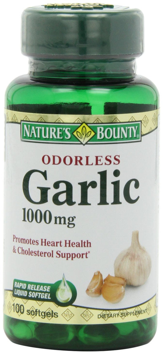 100 Count Nature's Bounty Odorless Garlic Supplement - 1000 mg