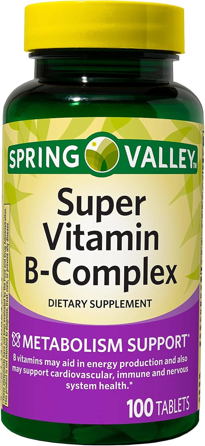 100 Count Super Vitamin B-Complex Tablets Dietary Supplement by ikj