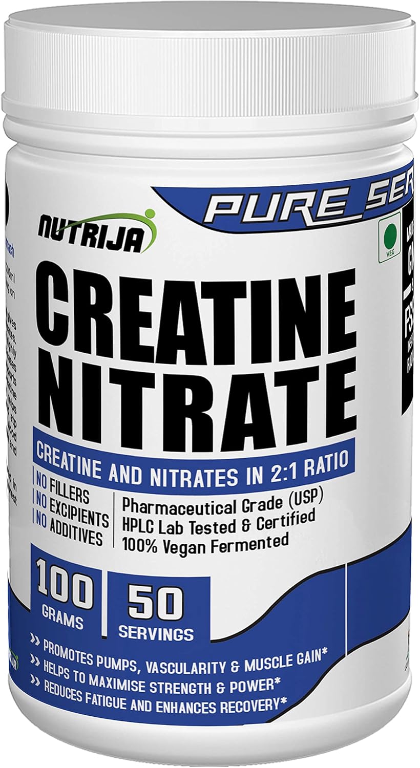 100 Grams of NutriJa Creatine Nitrate Supplement for Improved Workout Performance