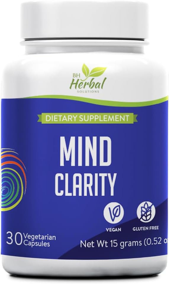 100% Herbal BH Mind Clarity for Improved Focus, Concentration, and Mood Stability