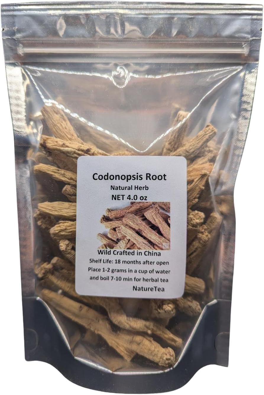 100% Natural Dang Shen Codonopsis Root Tea - Premium Quality Radix Codonopsis from Nature (2 oz)