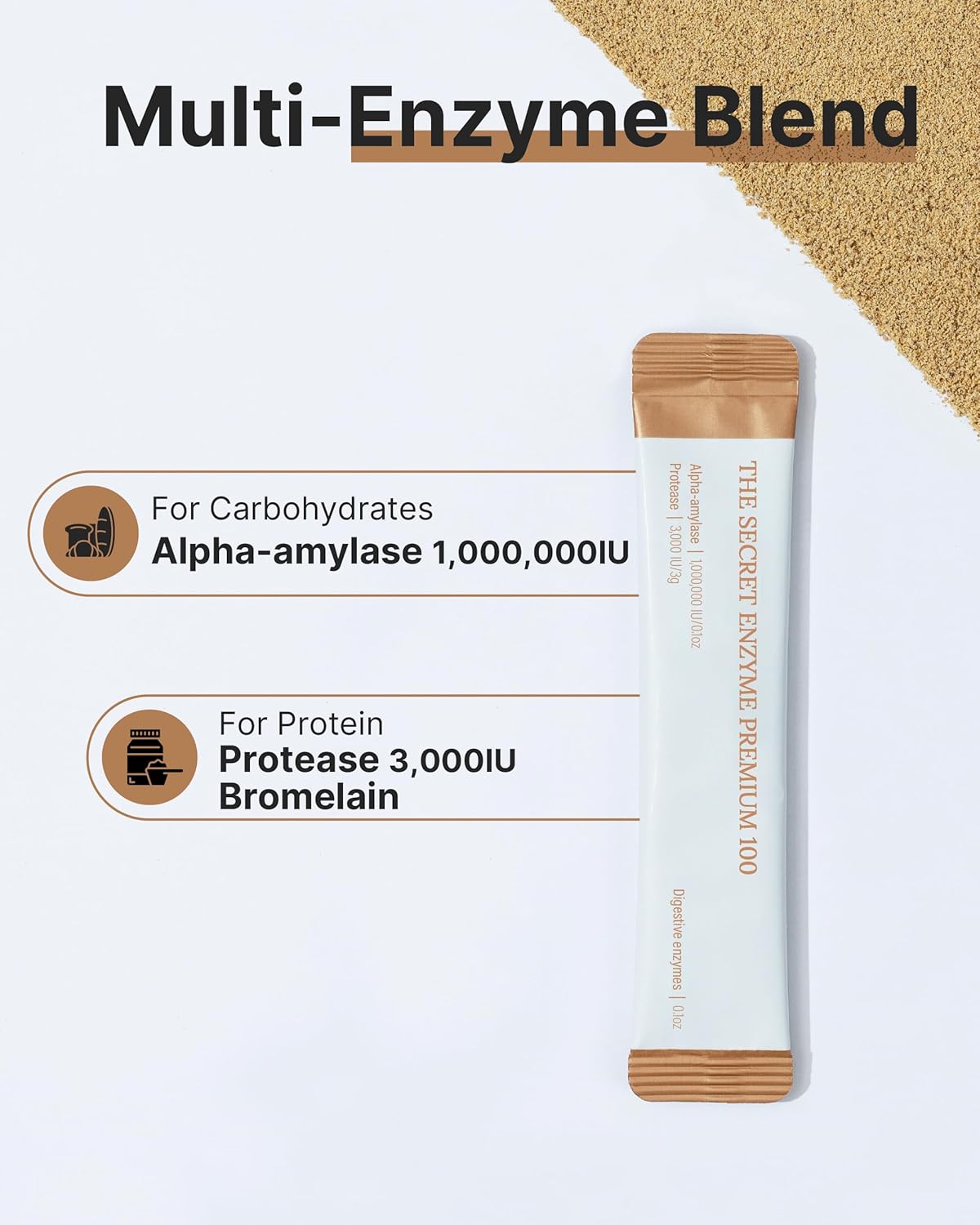 100 Premium Secret Enzyme Sticks + 30 K-Collagen Peach Jelly Sticks for Digestive & Skin Health