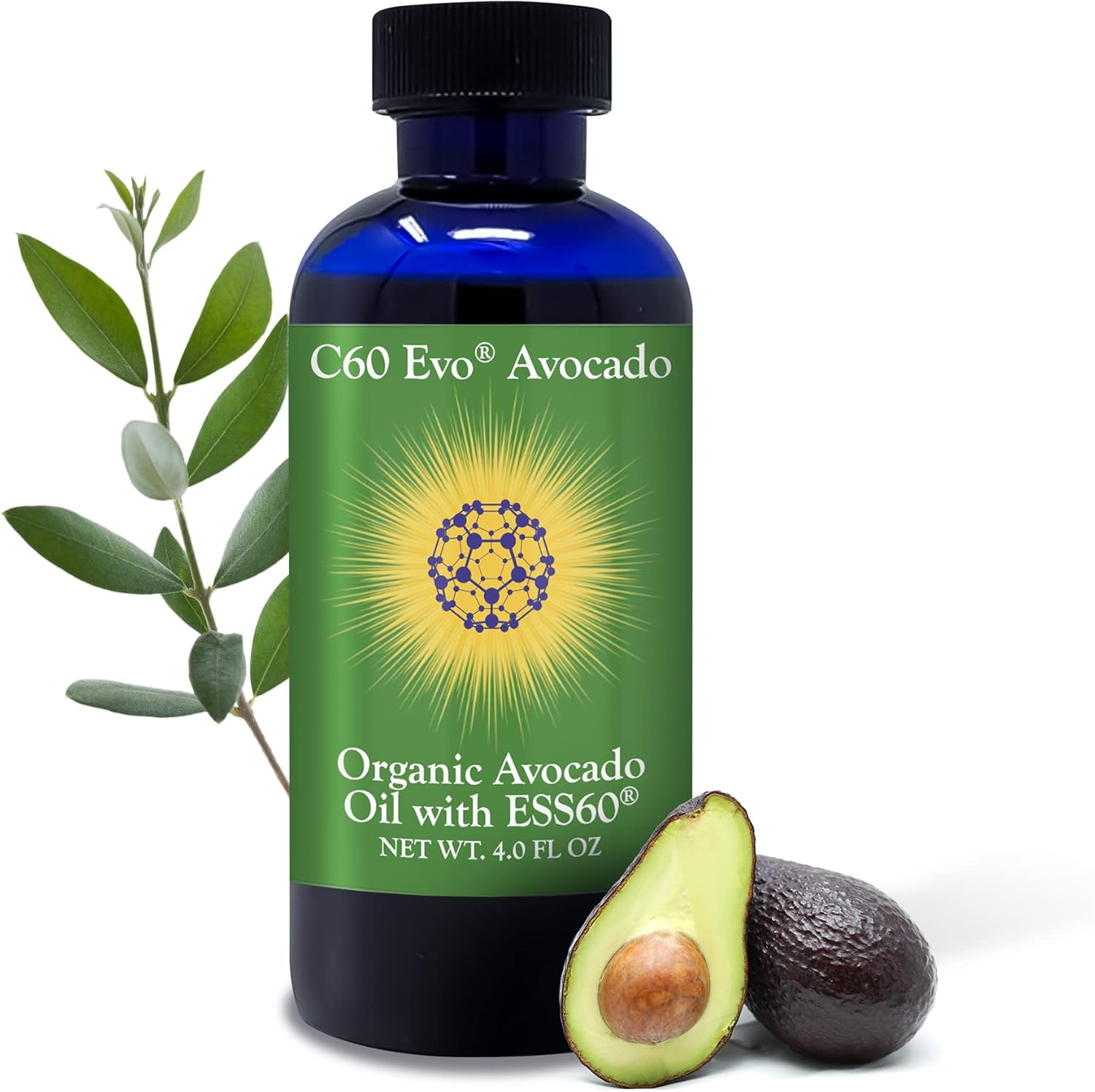 100% Pure ESS60 Avocado Oil for Joint Health, Flexibility, Energy, Immunity, and Sleep - 4 oz