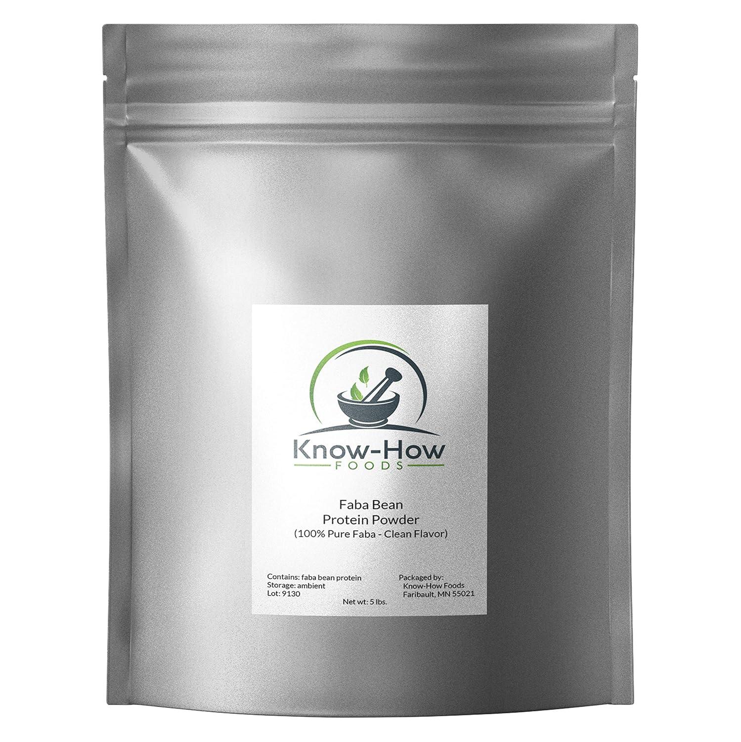 100% Pure Faba Bean Protein Powder - 5 lb. Bulk by Know-How Foods