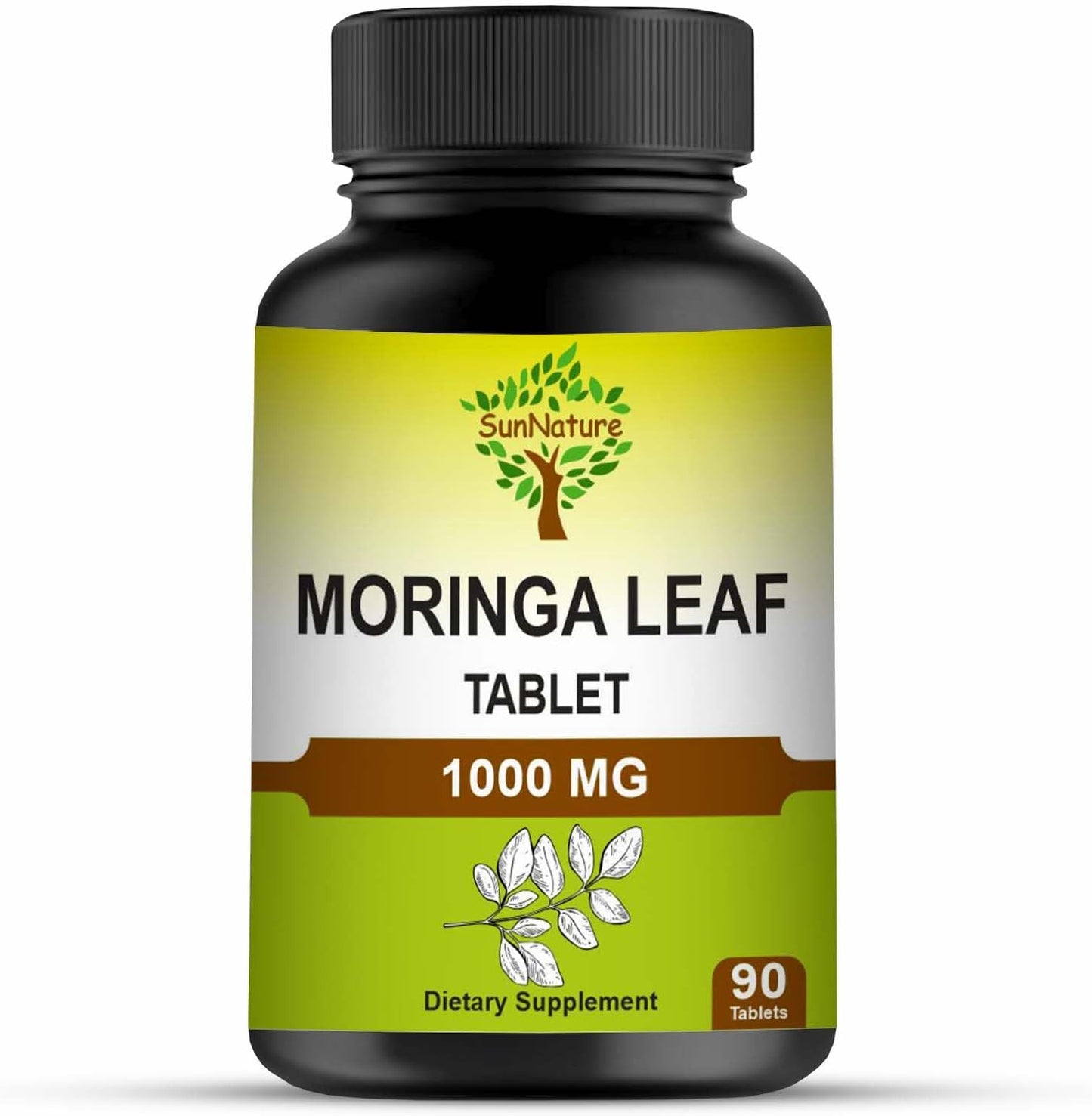 1000 mg Moringa Leaf Tablets for Energy, Immunity & Joint Health | Pure Oleifera Leaf Supplement for Men & Women | Non-GMO, Gluten Free | 90 Tablets, 45 Days Supply