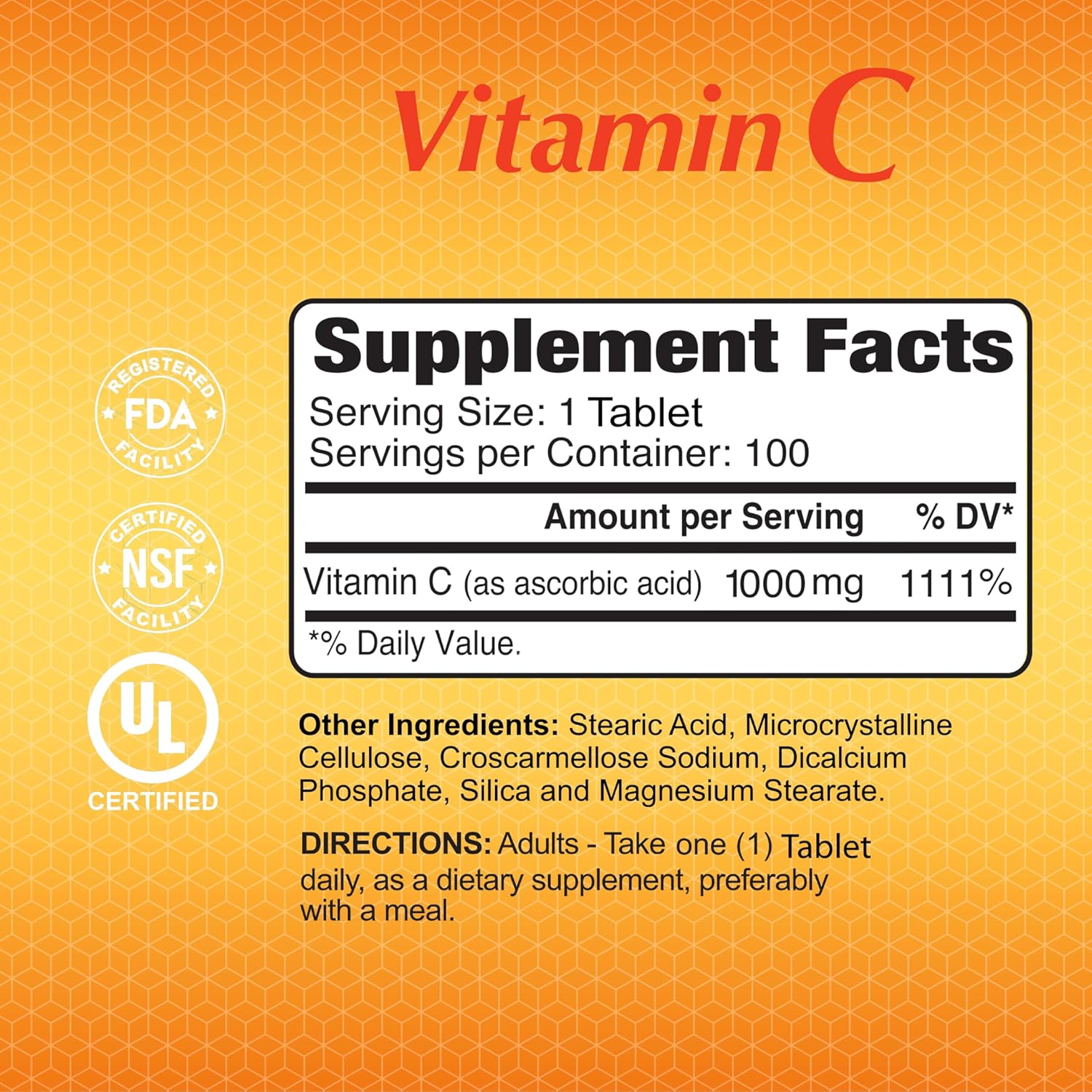 1000mg ALFA VITAMINS Vitamin C Supplements - Immune Boosting Antioxidant - Healthy Skin Support - Cold Protection - 200 Tablets Total