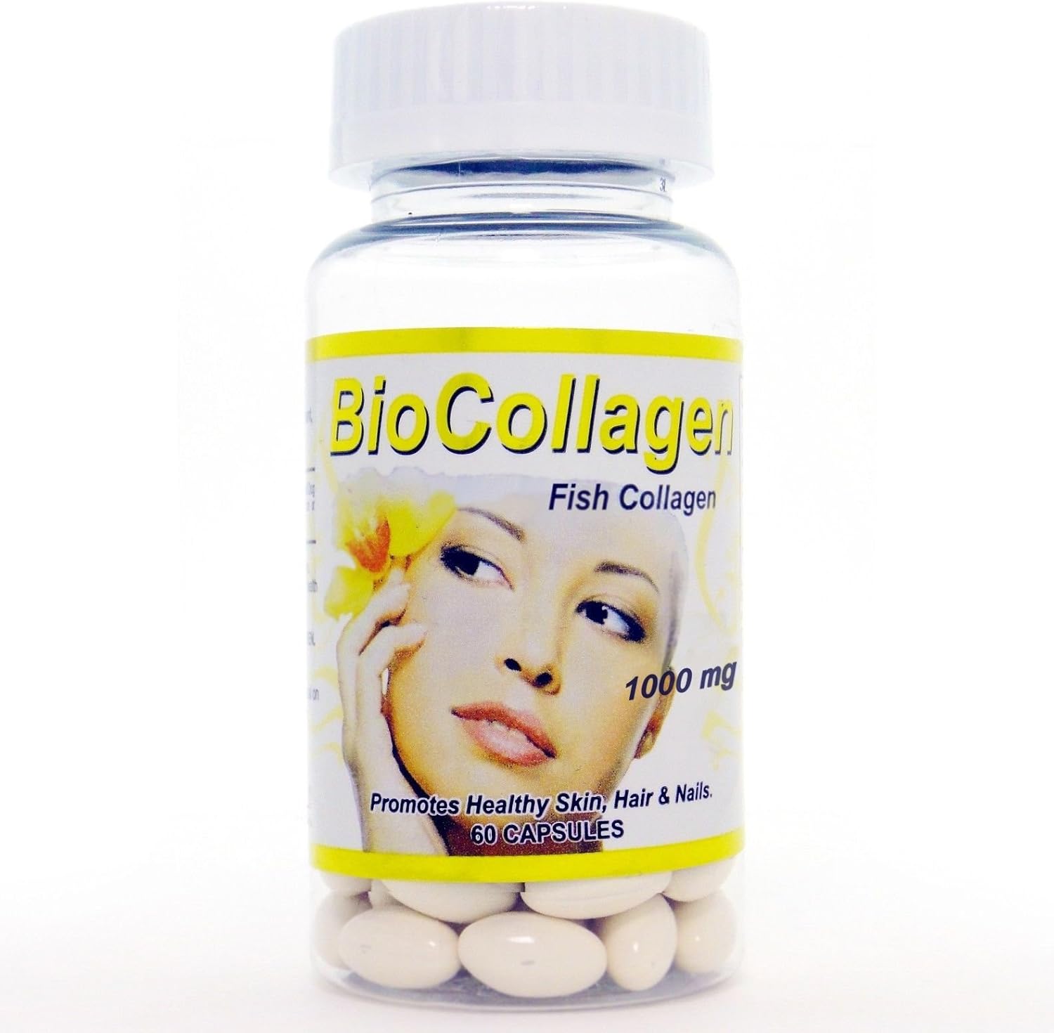 1000mg Bio Collagen with Vitamin C for Antiaging Skin, Hair, Nails, and Bones