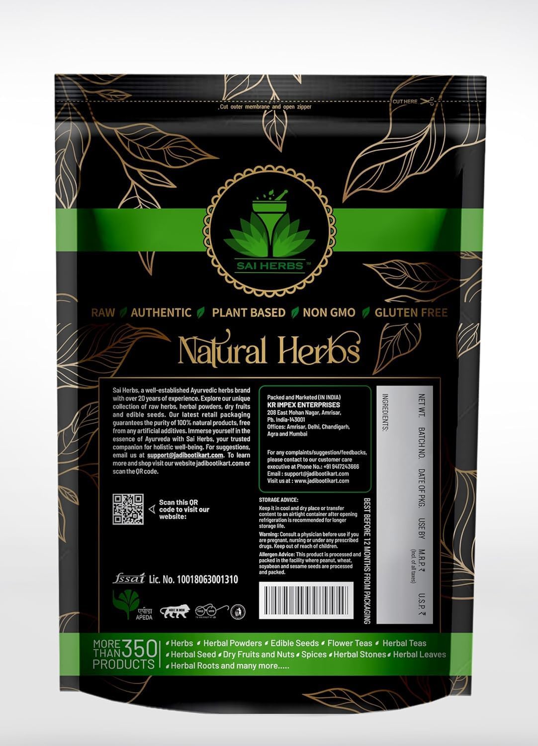 100g Pure & Natural Dried Sunk Vine Powder - Herbal Muthiyar Koonthal Powder for Hair - Organic ATS Product