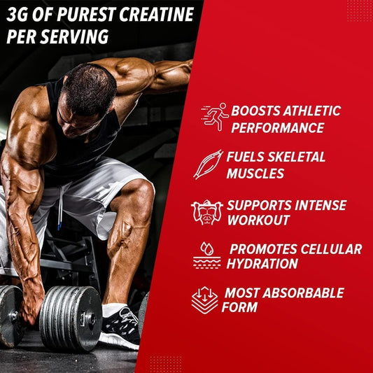 100g Unflavored Creatine Monohydrate Powder for Athletic Performance | Muscle Fuel | Energy Support during Workouts | Made in USA