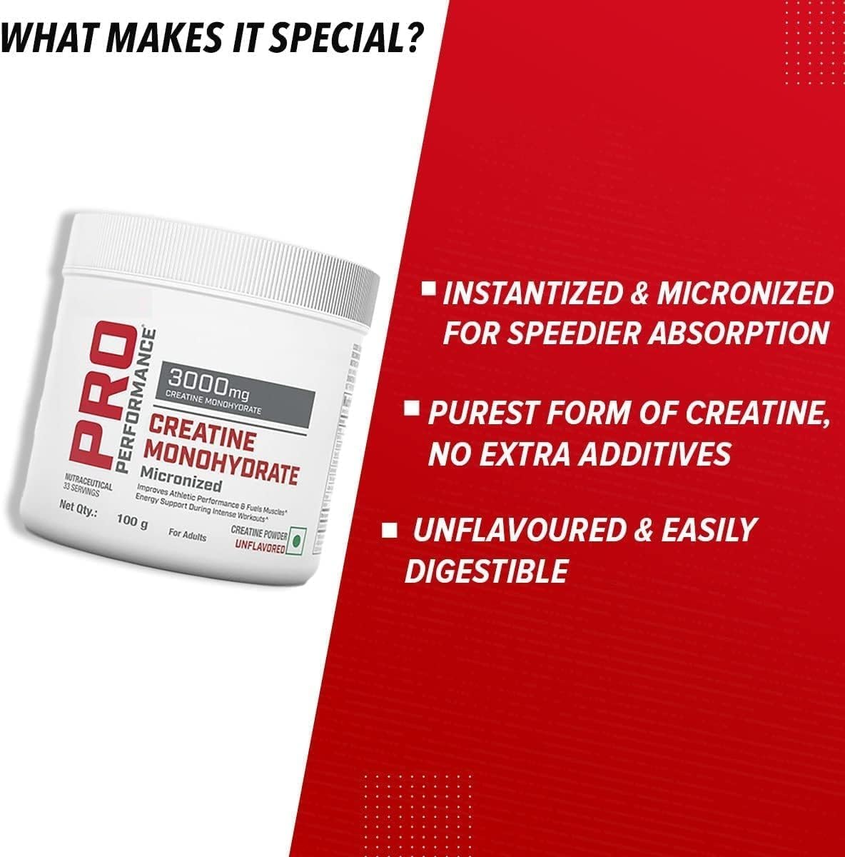 100g Unflavored Creatine Monohydrate Powder for Athletic Performance | Muscle Fuel | Energy Support during Workouts | Made in USA