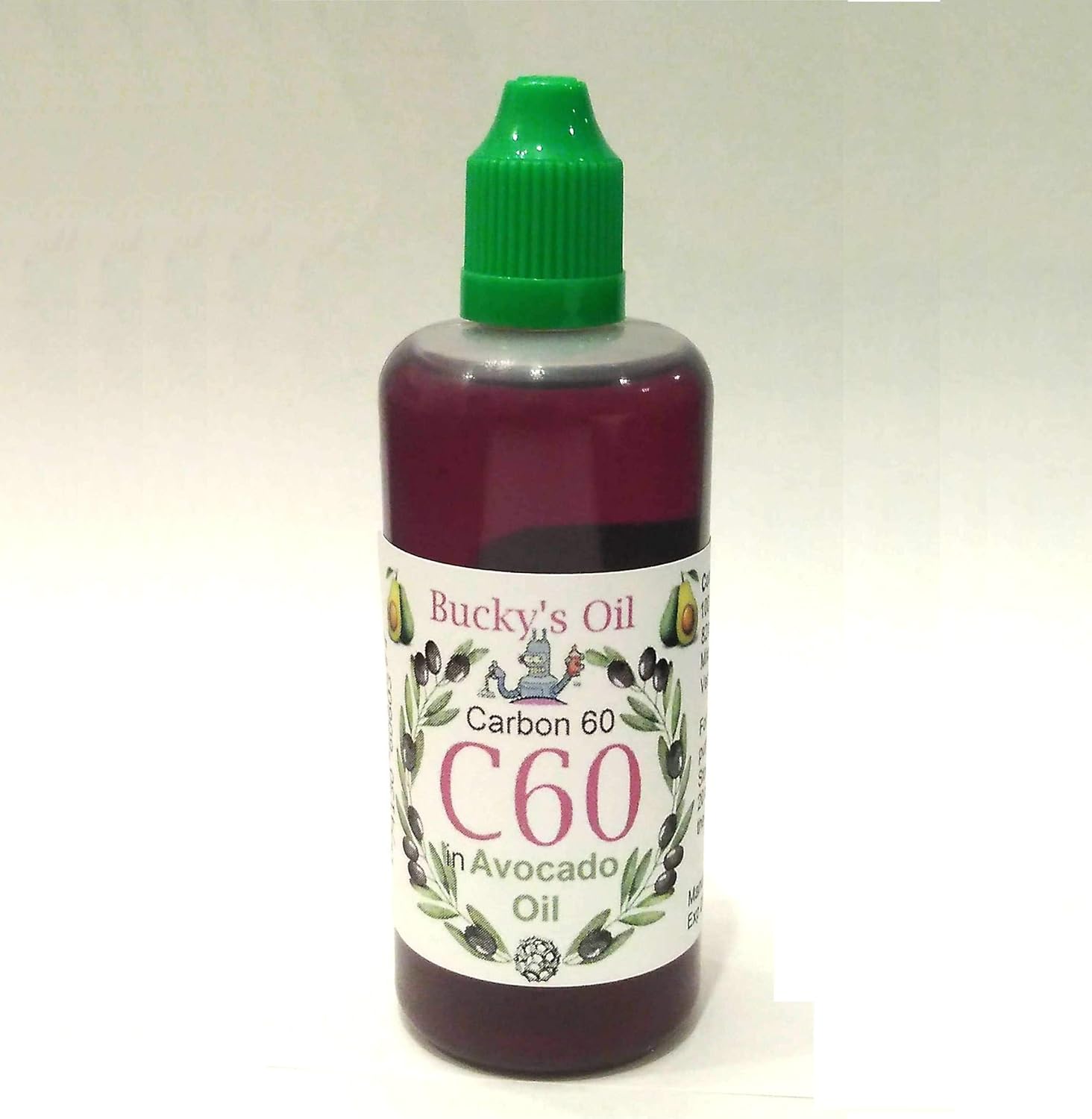 100ml Bucky's Oil C60 Avocado Oil with High 82mg Carbon 60 Concentration - 99.9% Pure