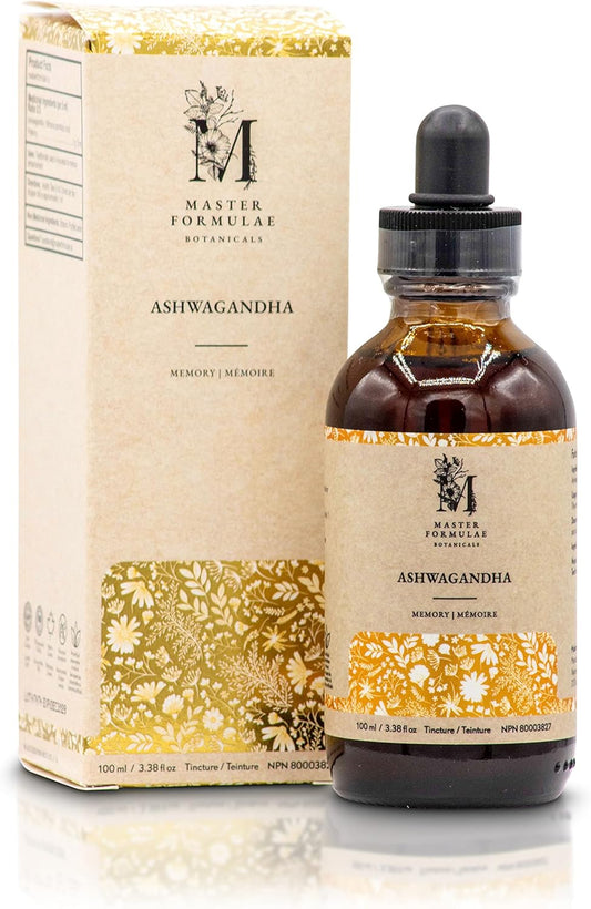 100ml Extra Strength Ashwagandha Root Herbal Tincture by Master Formulae Botanicals - High Bioavailability Formula | 100% Natural Extract