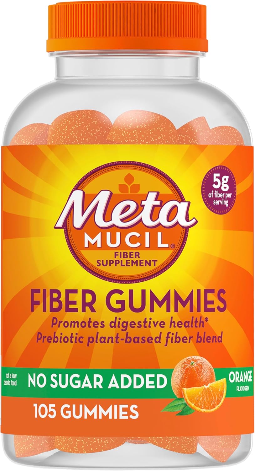 105 Count Metamucil Fiber Gummies for Digestive Health and Regularity
