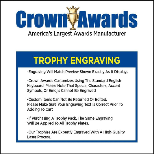 10.5" Custom Engraved Goat Trophies with Personalization for 5 Lines of Text