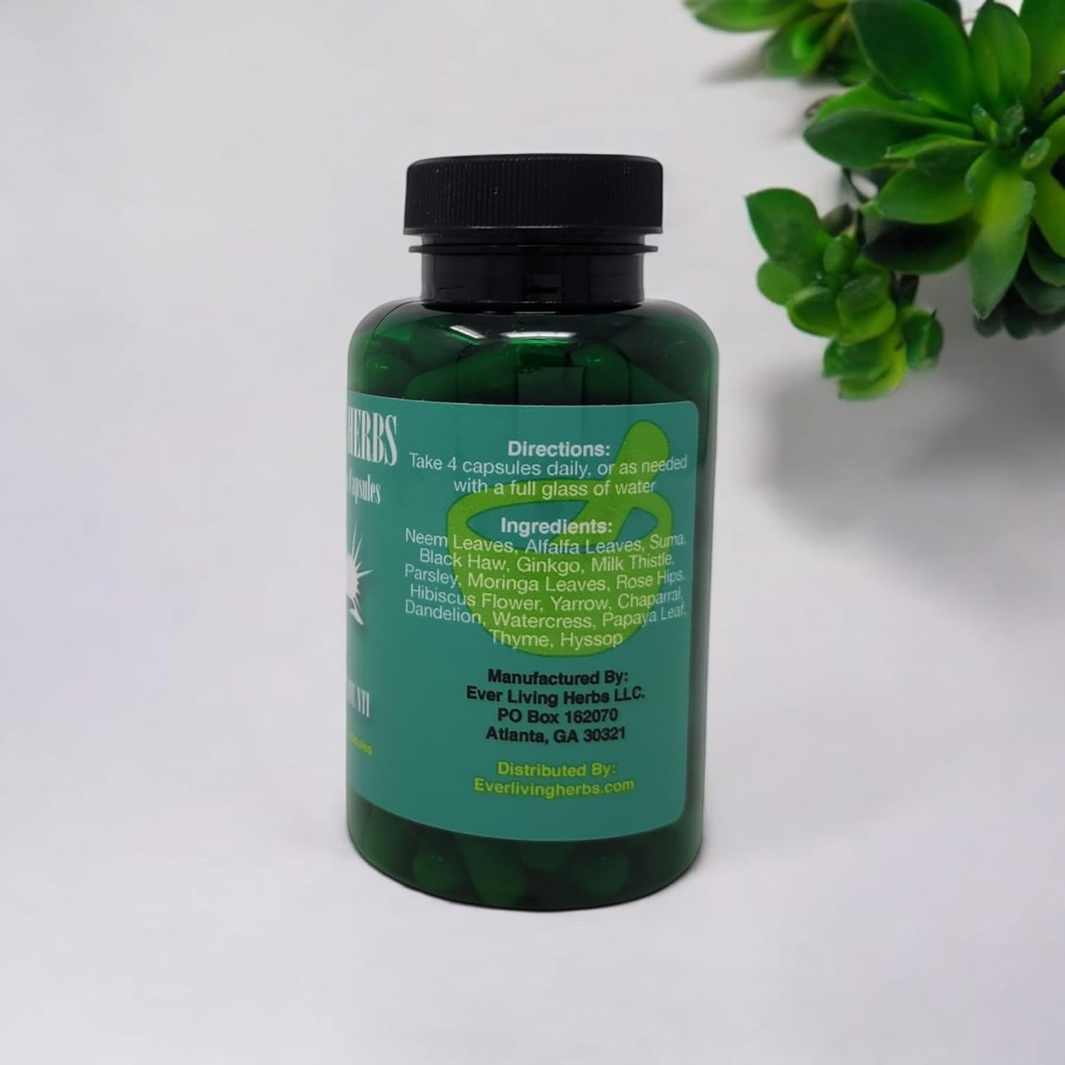 110 Capsules Ever Living Herbs Herbal Detox - All-Natural Formula from Italy