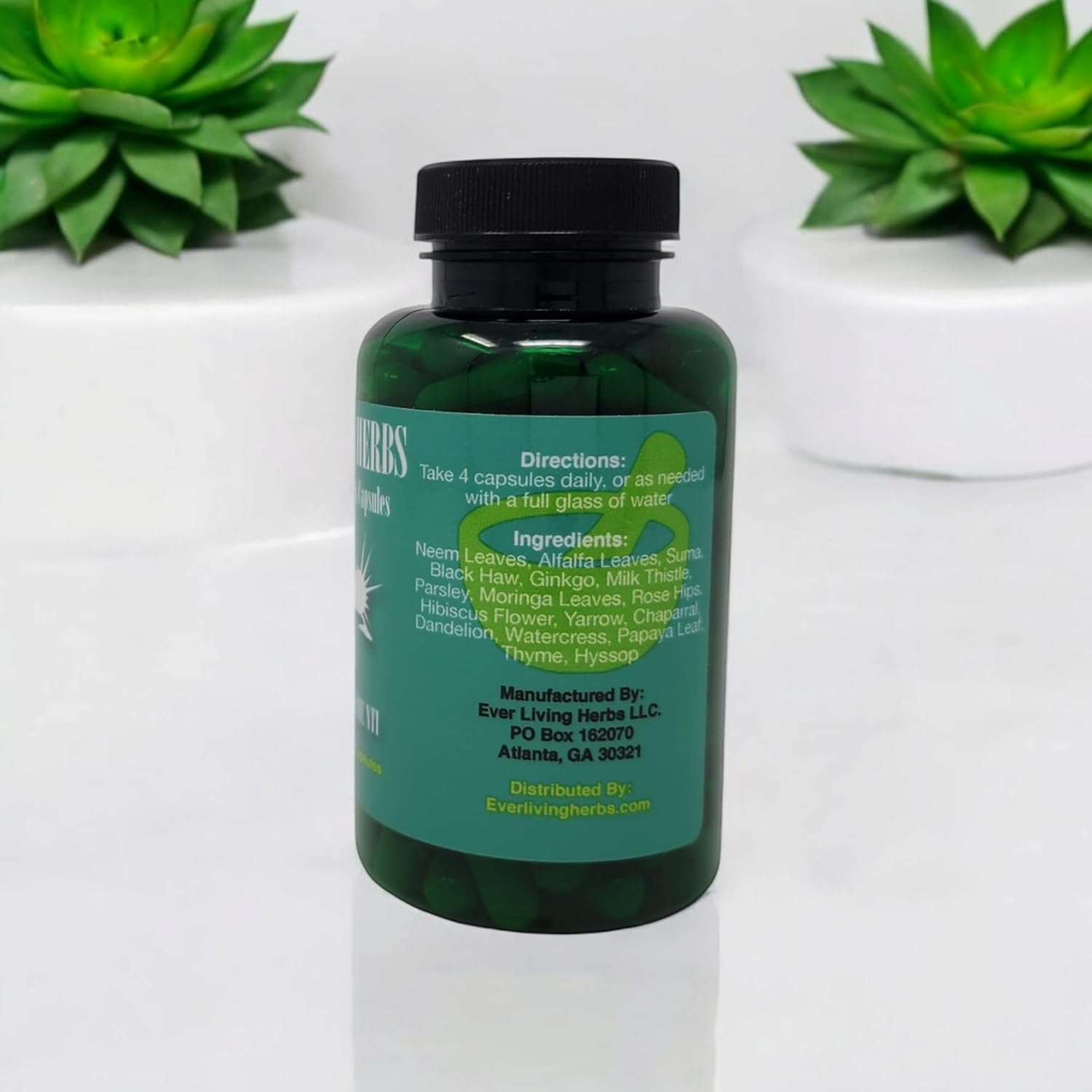 110 Capsules Ever Living Herbs Herbal Detox - All-Natural Formula from Italy