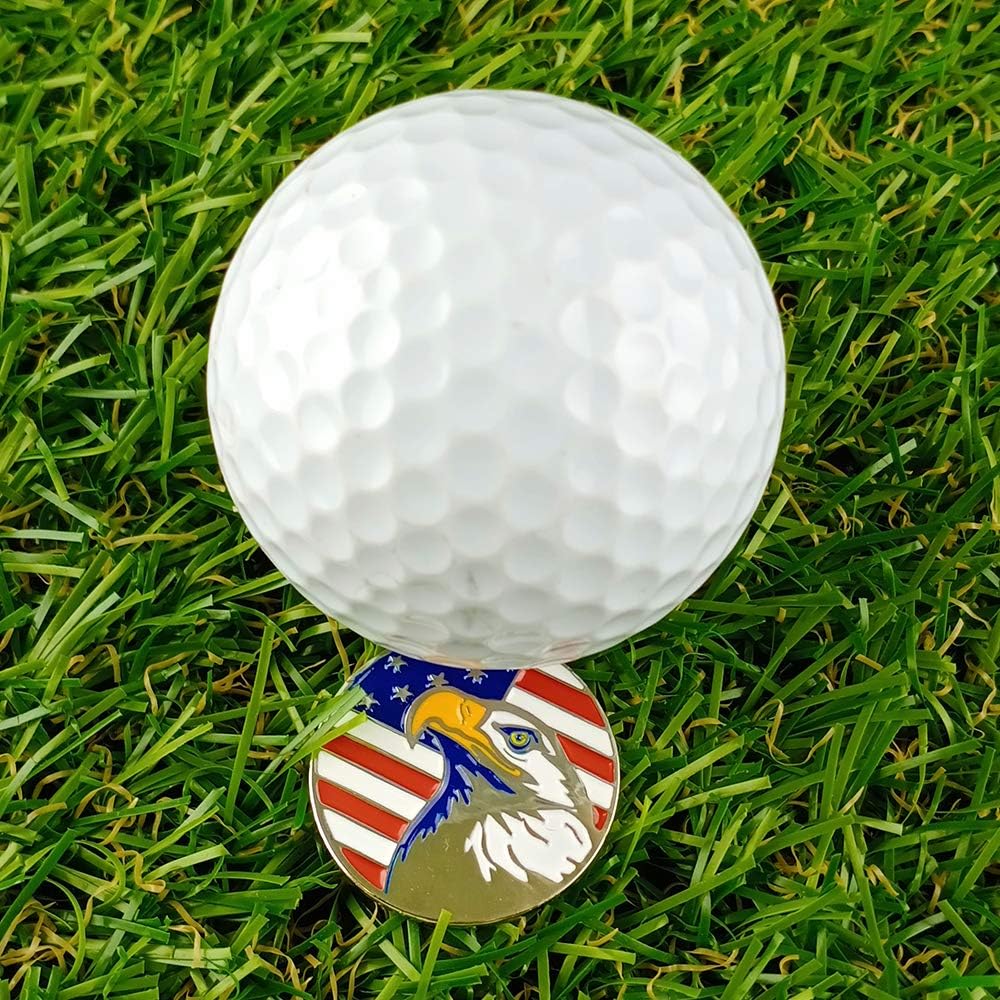 12 Assorted Pattern Golf Ball Markers Value Pack with Cap Clips and Divot Repair Tools - Golf Gifts for Men and Women