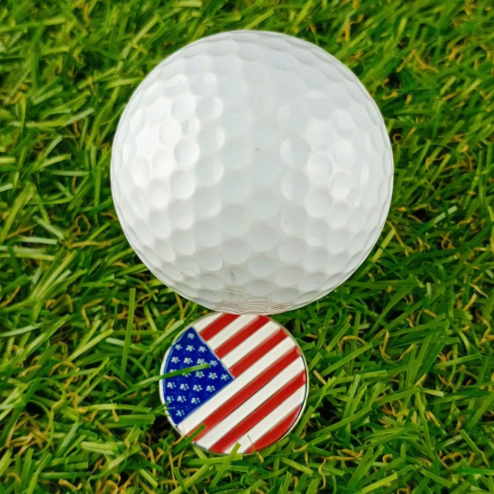 12 Assorted Pattern Golf Ball Markers Value Pack with Cap Clips and Divot Repair Tools - Golf Gifts for Men and Women