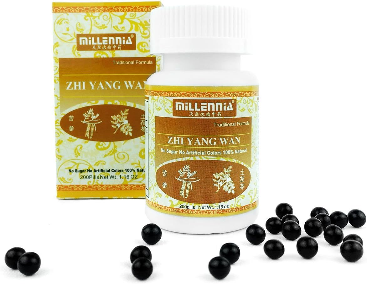 12 Bottles of Millennia Zhi Yang Wan Herbal Supplement Pills - 200 Pills per Bottle