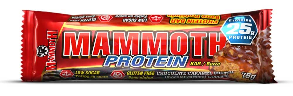 12 Count MAMMOTH Protein Bar, Chocolate Peanut Butter Crunch - 25g Protein, Low Sugar, Low Carb, Gluten Free - 12 x 65g