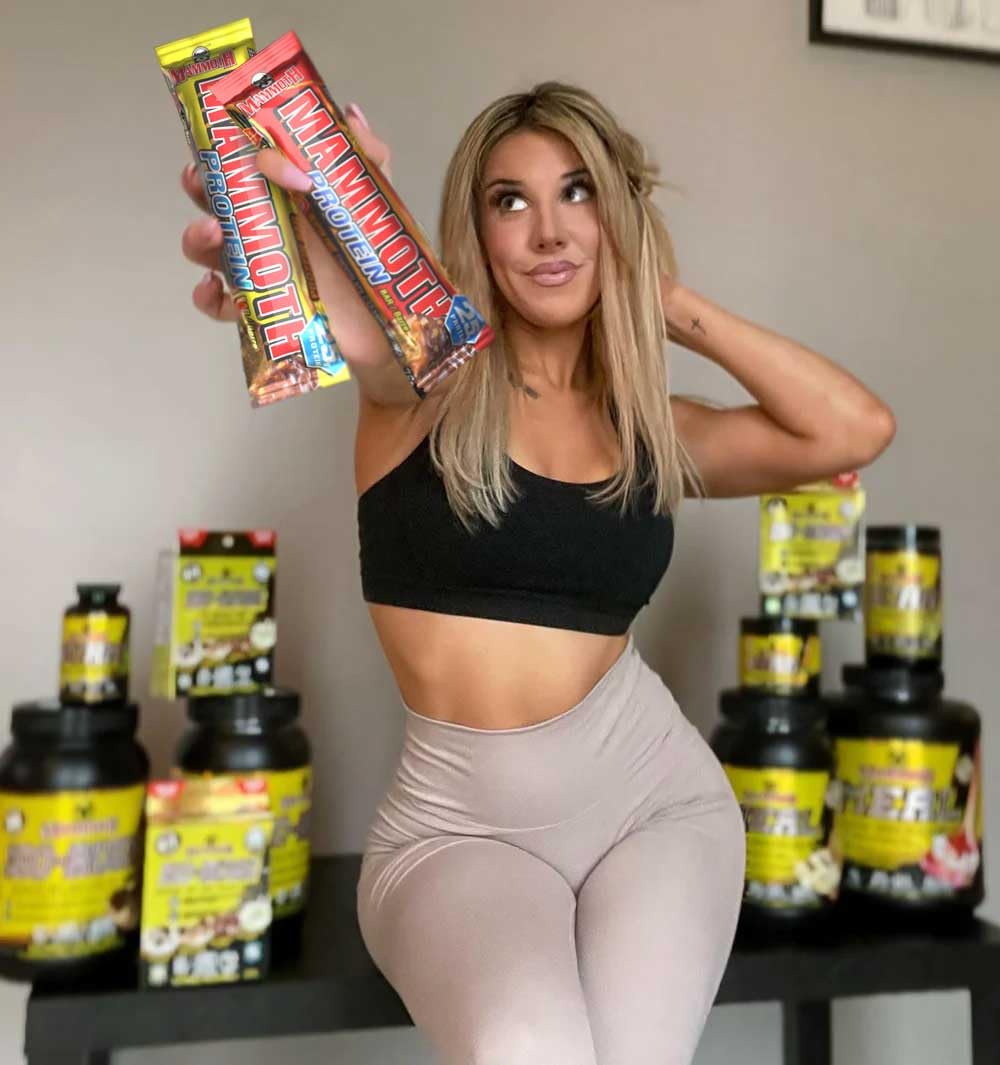 12 Count MAMMOTH Protein Bar, Chocolate Peanut Butter Crunch - 25g Protein, Low Sugar, Low Carb, Gluten Free - 12 x 65g