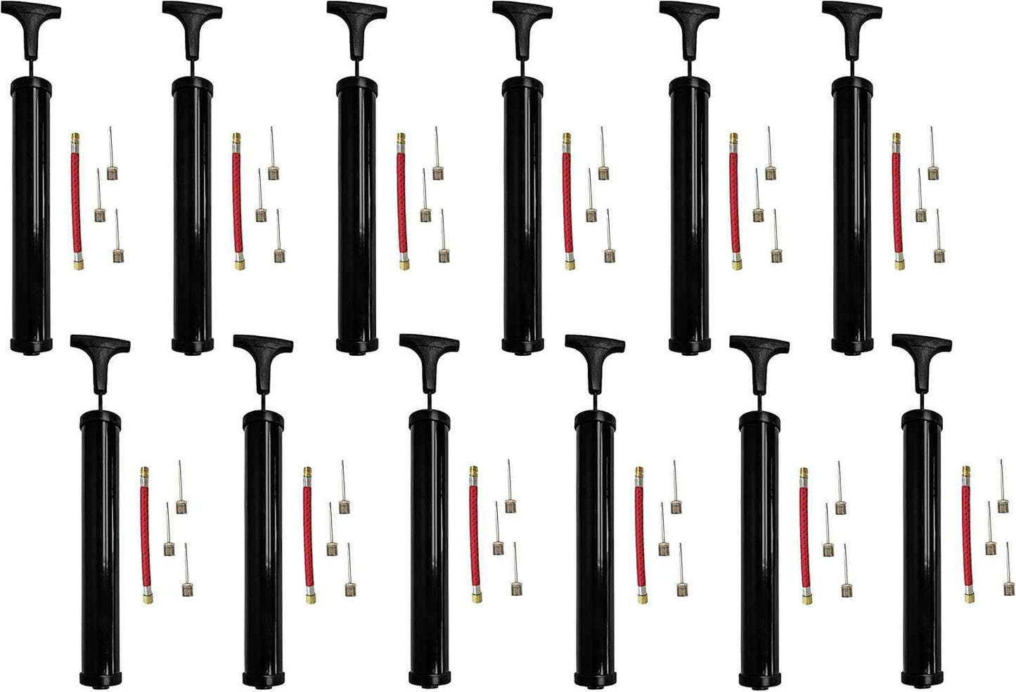 12 Pack Ball Pumps W/Needles - Bulk Wholesale Soccer Balls & Sports